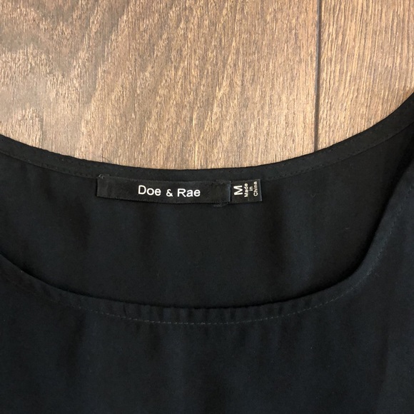 Doe and Rae Black Patterned Dress Size M - Picture 3 of 5